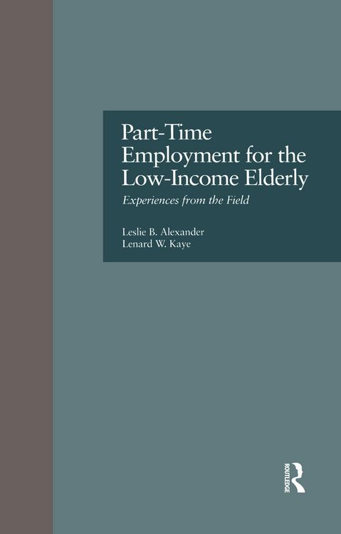 Produktbild: Part-Time Employment for the Low-Income Elderly