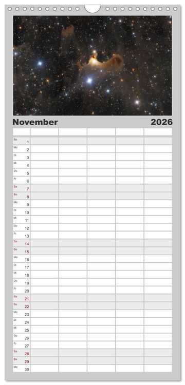 Produktbild: Familienplaner 2026 - Distant Luminosity: Eine fotografische Reise durch das Universum mit 5 Spalten (Wandkalender, 21 x 45 cm) CALVENDO