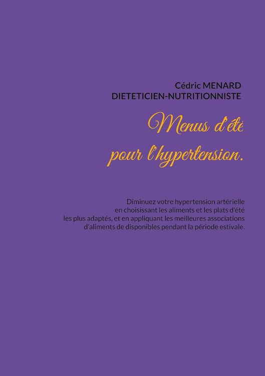Produktbild: Menus d'&eacute;t&eacute; pour l'hypertension.