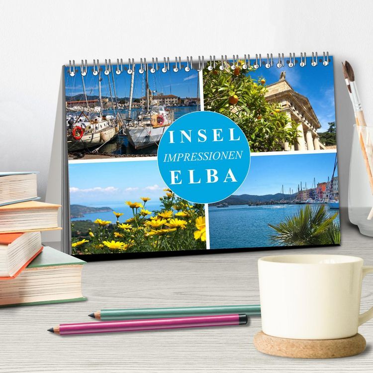Produktbild: Insel Elba Impressionen (Tischkalender 2026 DIN A5 quer), CALVENDO Monatskalender