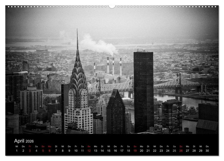 Produktbild: New York 2026 (hochwertiger Premium Wandkalender 2026 DIN A2 quer), Kunstdruck in Hochglanz