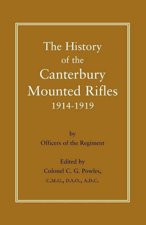 Produktbild: History of the Canterbury Mounted Rifles 1914-1919