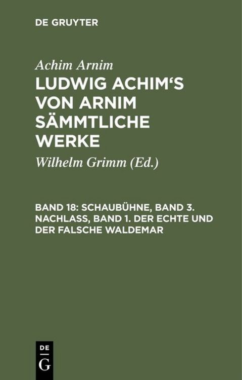 Produktbild: Schaub&uuml;hne, Band 3. Nachlass, Band 1. Der echte und der falsche Waldemar