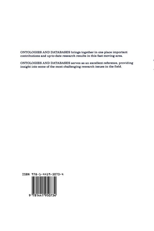 Produktbild: Ontologies and Databases