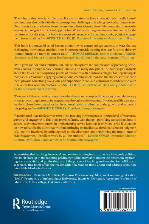 Produktbild: Democratic Dilemmas of Teaching Service-Learning