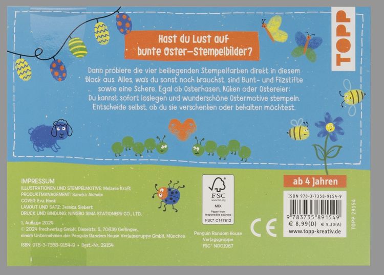 Produktbild: Fingerstempeln. Bastelblock Ostern