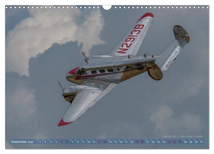 Produktbild: Historische Propellerflugzeuge 2026 (Wandkalender 2026 DIN A3 quer), CALVENDO Monatskalender