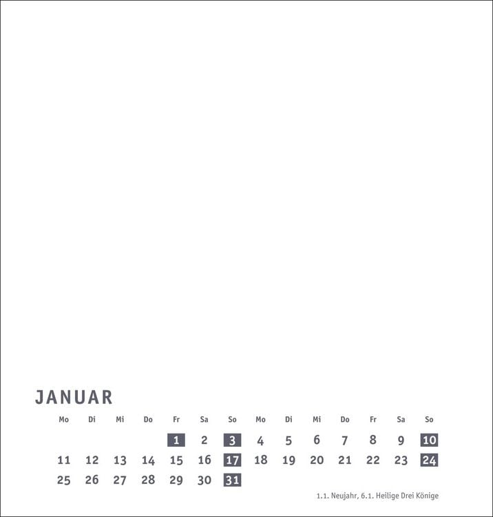 Produktbild: Premium-Bastelkalender wei&szlig; mittel 2027
