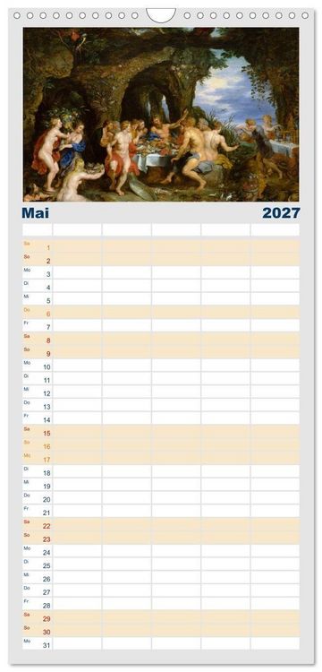 Produktbild: Familienplaner 2027 - Party Time - Das Fest in der Kunst mit 5 Spalten (Wandkalender, 21 x 45 cm) CALVENDO
