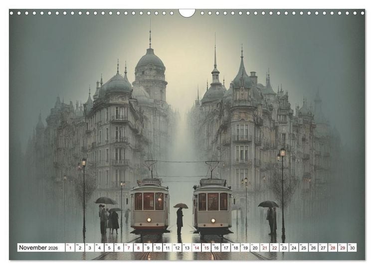 Produktbild: Stra&szlig;enbahnen - Pulsadern der Stadt (Wandkalender 2026 DIN A3 quer), CALVENDO Monatskalender