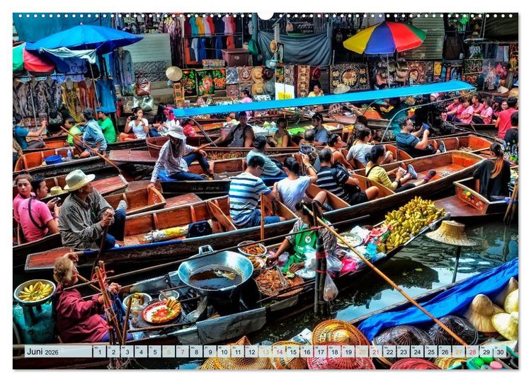 Produktbild: Bangkok - K&ouml;nigreich Thailand (Wandkalender 2026 DIN A2 quer), CALVENDO Monatskalender