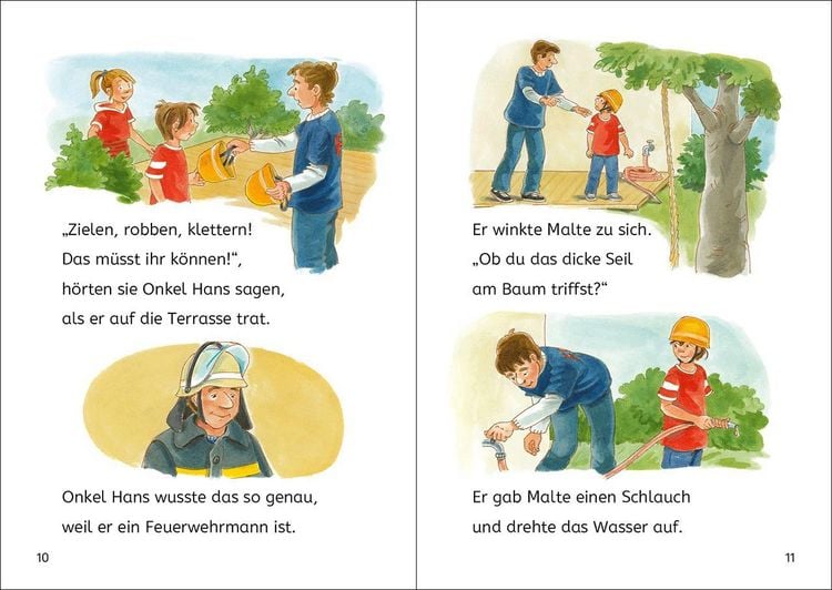 Produktbild: Die sch&ouml;nsten Lesel&ouml;wen-Geschichten zum Lesenlernen - Polizei und Feuerwehr