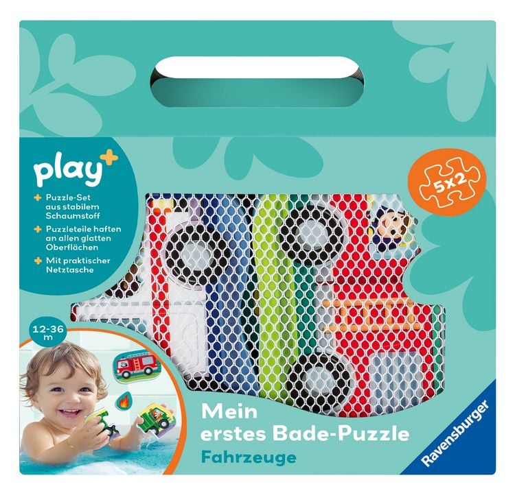 Produktbild: Play+ Mein erstes Bade-Puzzle: Fahrzeuge - ab 12 Monate