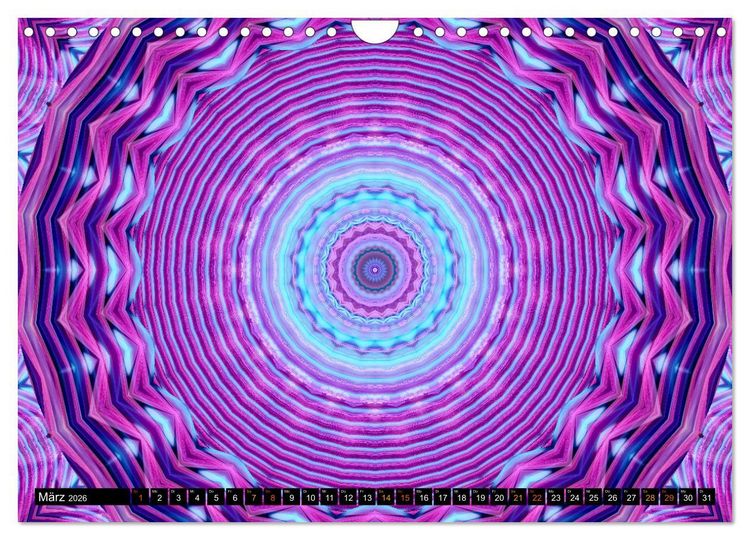Produktbild: Energie - Mandalas, Spiritualit&auml;t durch die Farbe Lila (Wandkalender 2026 DIN A4 quer), CALVENDO Monatskalender