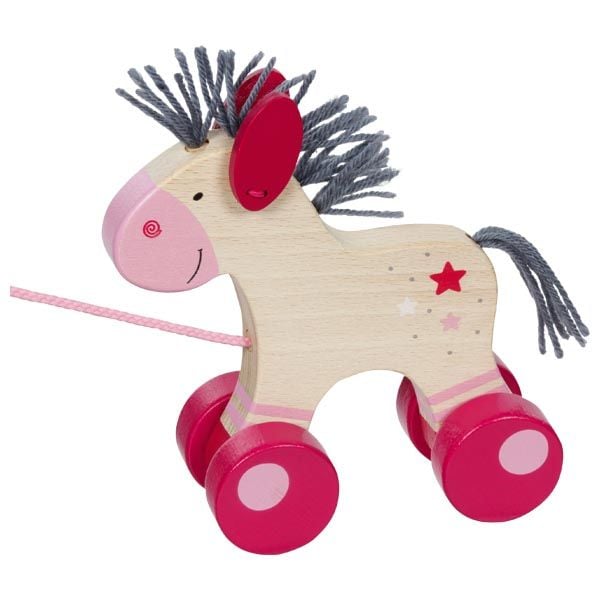 Produktbild: Goki 54867 - Ziehtier Pferd Lillie, Holz, 15 cm