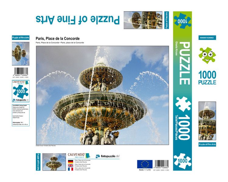 Produktbild: CALVENDO Puzzle Paris, Place de la Concorde | 1000 Teile Lege-Gr&ouml;&szlig;e 64x48cm Foto-Puzzle f&uuml;r gl&uuml;ckliche Stunden