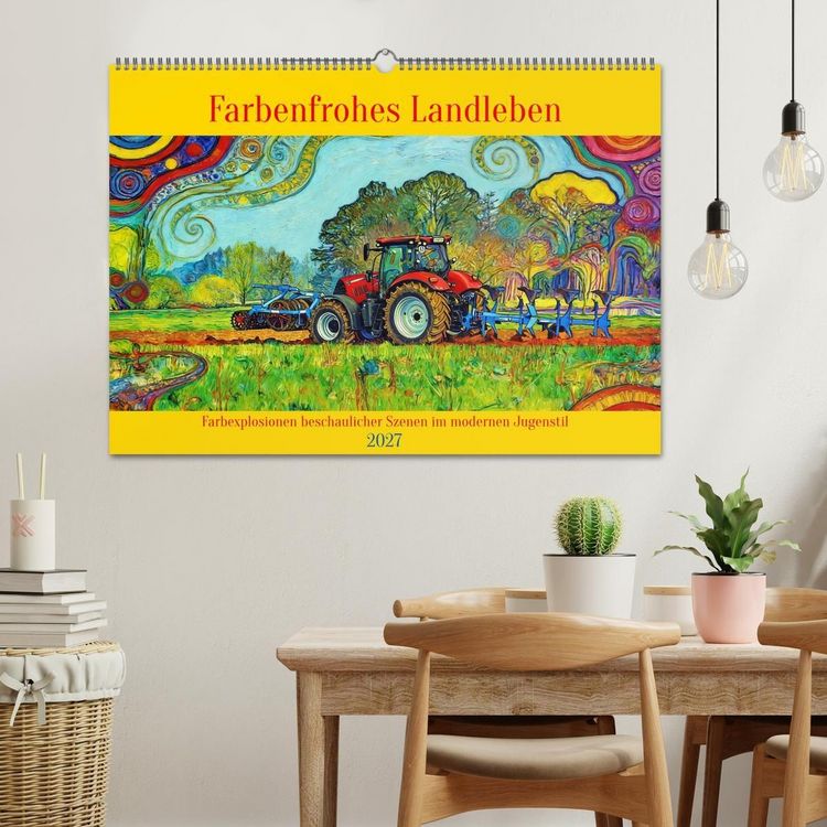 Produktbild: Farbenfrohes Landleben (Wandkalender 2027 DIN A2 quer), CALVENDO Monatskalender