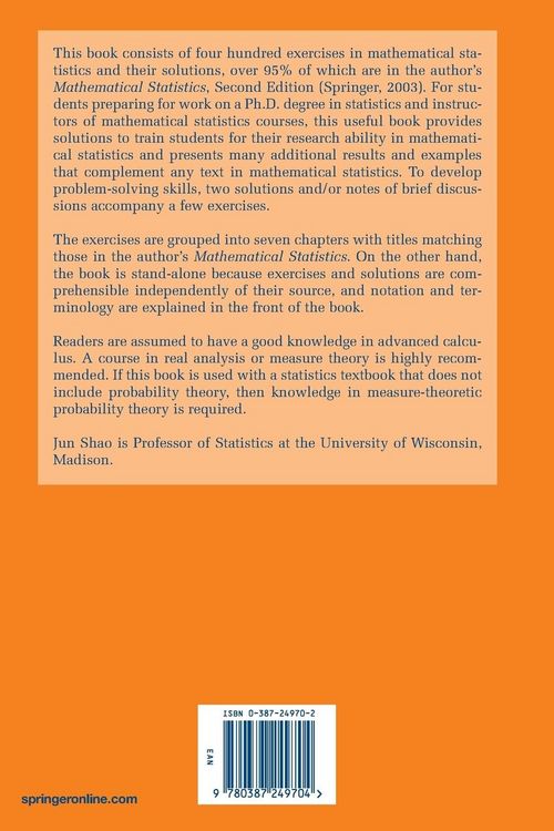 Produktbild: Mathematical Statistics: Exercises and Solutions