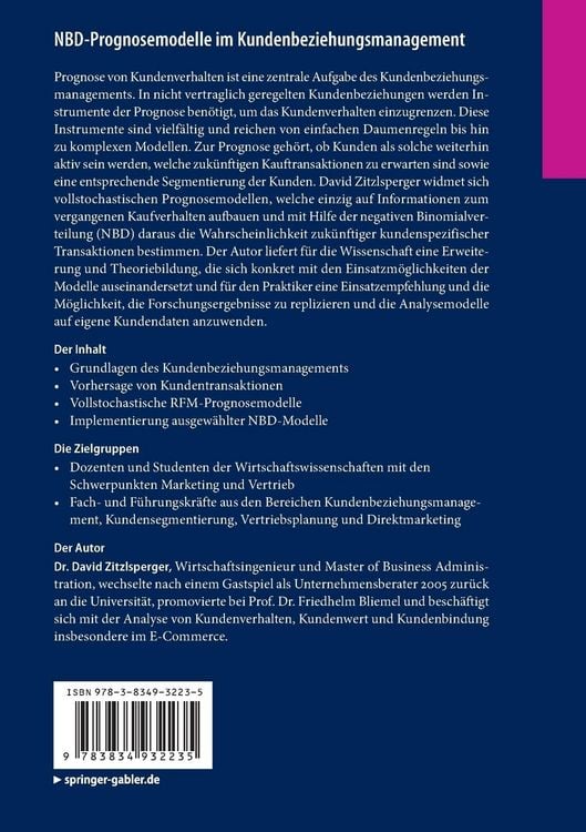 Produktbild: NBD-Prognosemodelle im Kundenbeziehungsmanagement