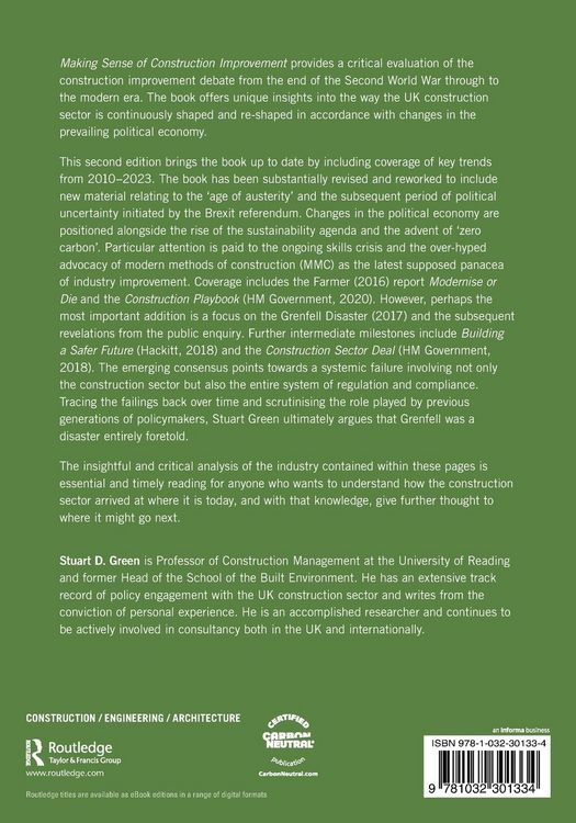 Produktbild: Making Sense of Construction Improvement