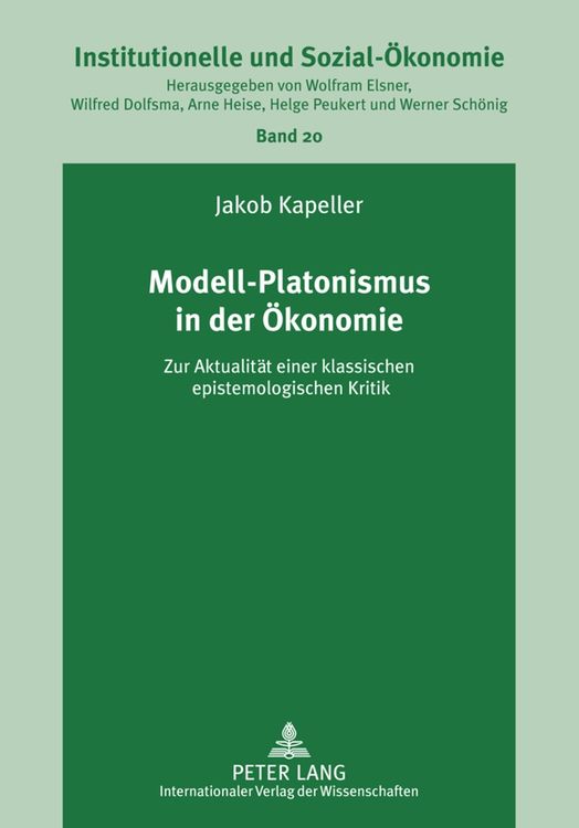 Produktbild: Modell-Platonismus in der &Ouml;konomie