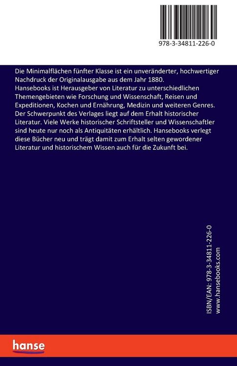 Produktbild: Die Minimalfl&auml;chen f&uuml;nfter Klasse