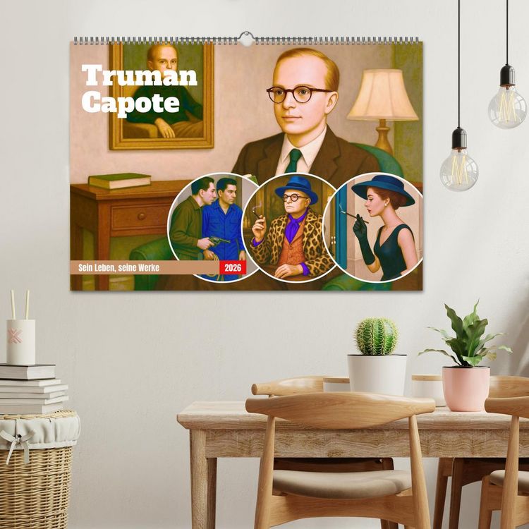 Produktbild: Truman Capote (Wandkalender 2026 DIN A2 quer), CALVENDO Monatskalender