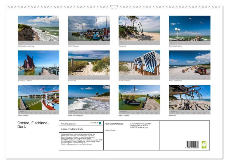 Produktbild: Ostsee, Fischland-Dar&szlig; (Wandkalender 2026 DIN A2 quer), CALVENDO Monatskalender