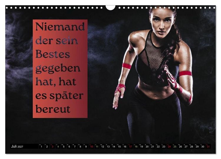 Produktbild: St&auml;rker als gestern &ndash; Sportliche Motivation in Bildern und Spr&uuml;chen (Wandkalender 2027 DIN A3 quer), CALVENDO Monatskalender