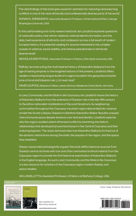 Produktbild: Lanzillotti, I: Land, Community, and the State in the Caucas