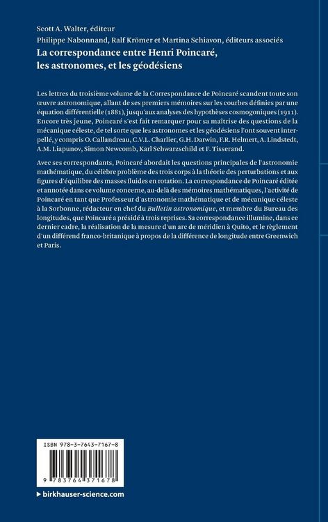 Produktbild: La correspondance entre Henri Poincar&eacute;, les astronomes, et les g&eacute;od&eacute;siens