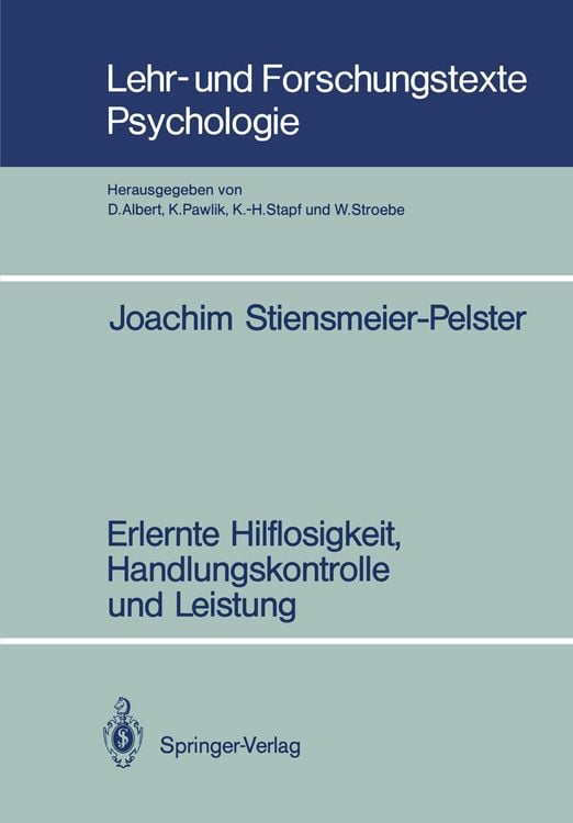 Produktbild: Erlernte Hilflosigkeit, Handlungskontrolle und Leistung
