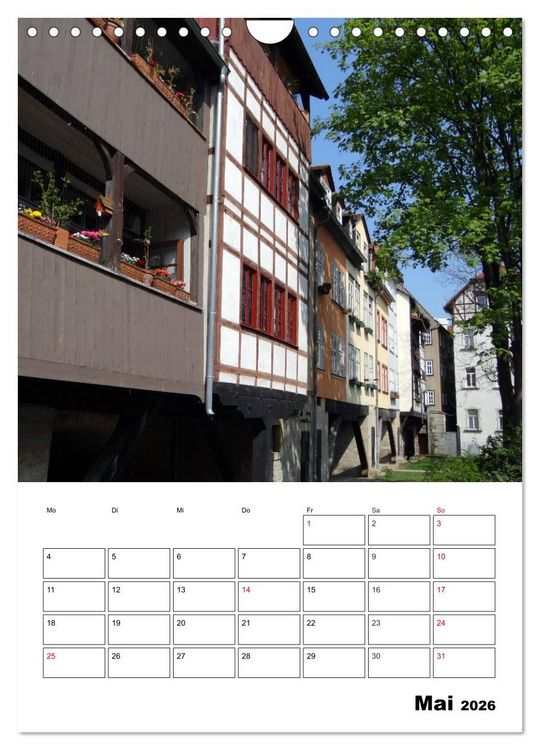 Produktbild: Mein Erfurt (Wandkalender 2026 DIN A4 hoch), CALVENDO Monatskalender