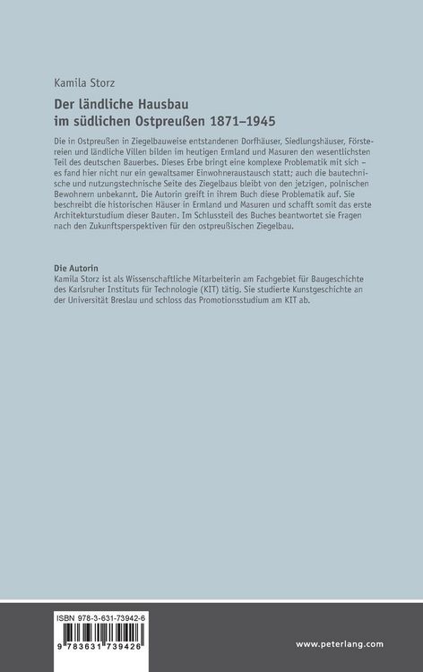 Produktbild: Der l&auml;ndliche Hausbau im s&uuml;dlichen Ostpreu&szlig;en 1871&minus;1945