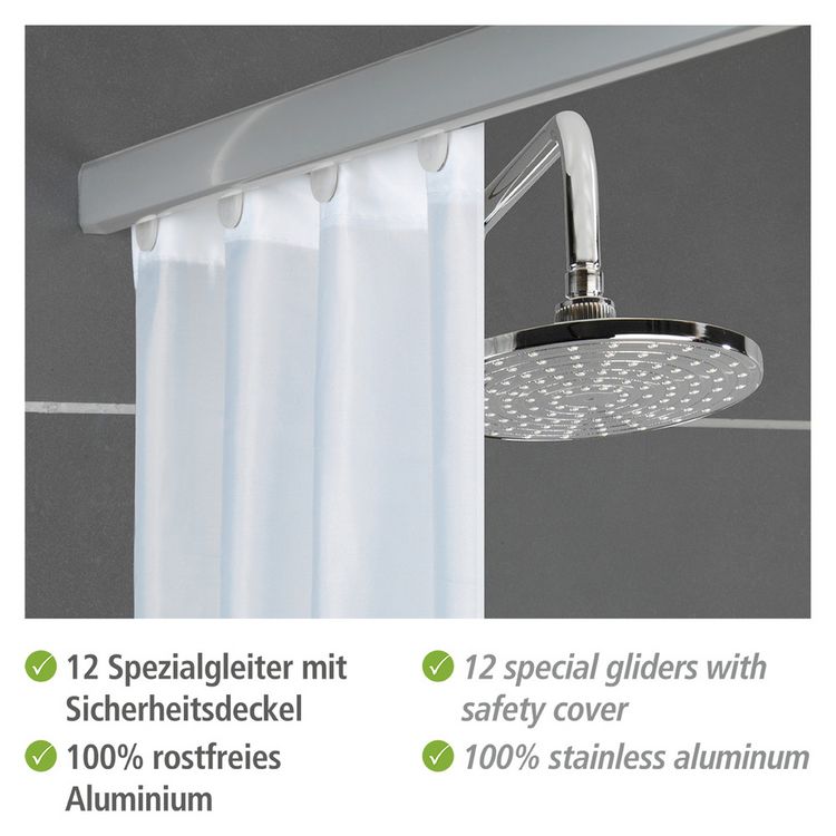 Produktbild: Teleskop-Duschschiene Mod. Era Chrom 75-125 cm, f&uuml;r Duschvorh&auml;nge