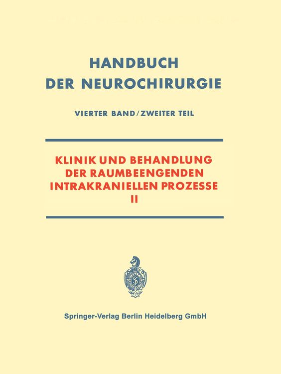 Produktbild: Klinik und Behandlung der Raumbeengenden Intrakraniellen Prozesse II