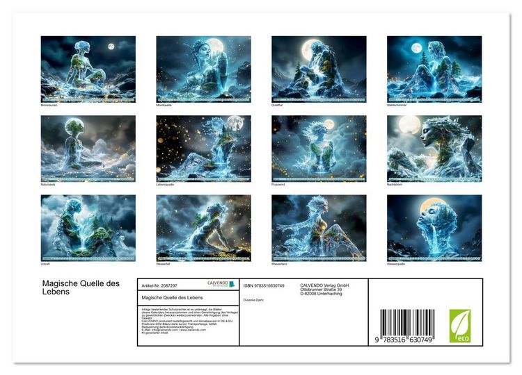 Produktbild: Magische Quelle des Lebens (Wandkalender 2026 DIN A4 quer), CALVENDO Monatskalender