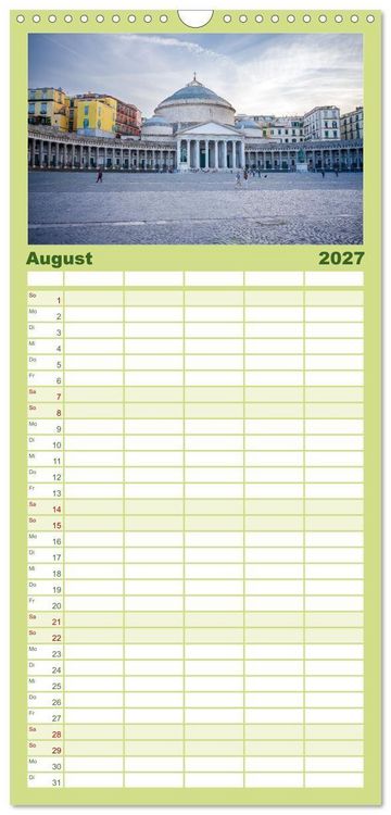 Produktbild: Familienplaner 2027 - Wundersch&ouml;nes Neapel - Bella Napoli mit 5 Spalten (Wandkalender, 21 x 45 cm) CALVENDO