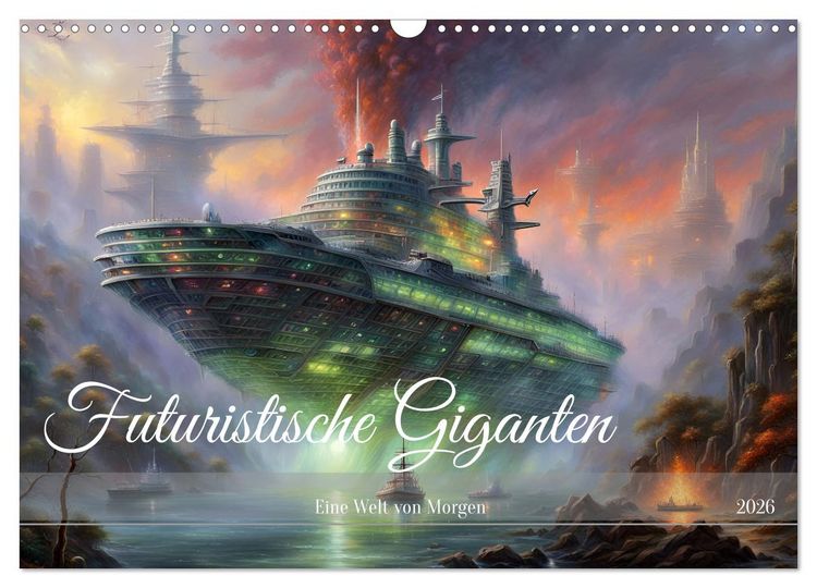 Produktbild: Futuristische Giganten Eine Welt von Morgen (Wandkalender 2026 DIN A3 quer), CALVENDO Monatskalender