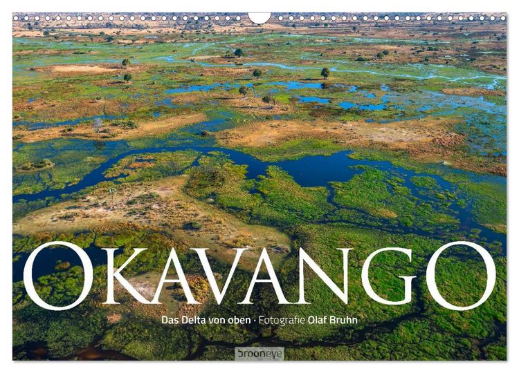 Produktbild: Okavango - Das Delta von oben (Wandkalender 2026 DIN A3 quer), CALVENDO Monatskalender