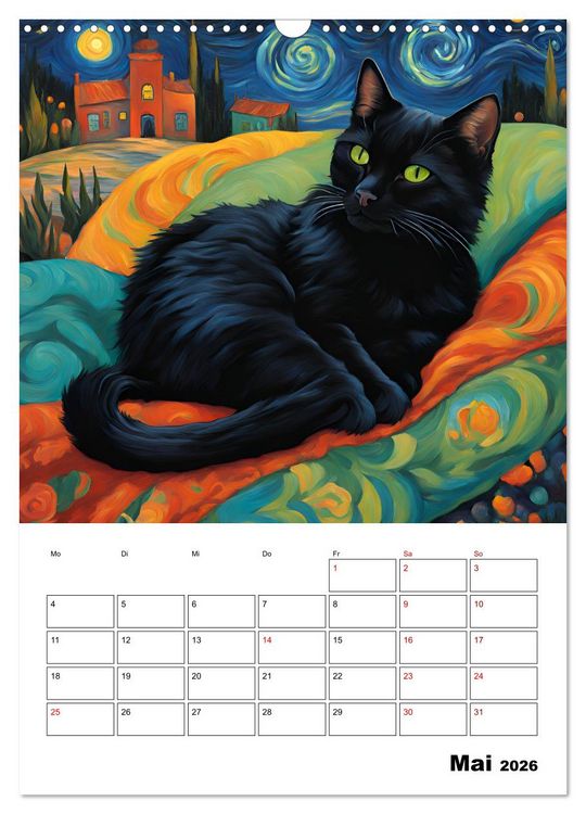 Produktbild: Katzenmagie (Wandkalender 2026 DIN A3 hoch), CALVENDO Monatskalender