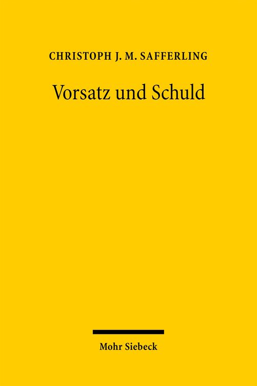 Produktbild: Vorsatz und Schuld