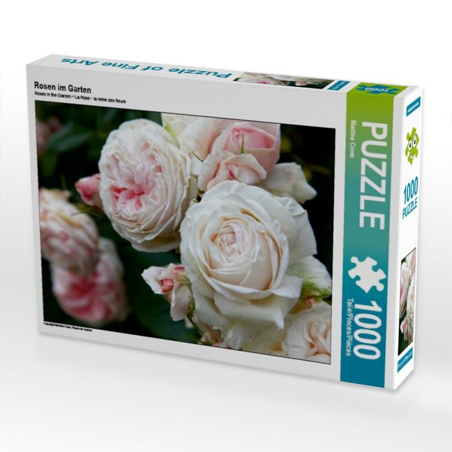 Produktbild: CALVENDO Puzzle Rosen im Garten | 1000 Teile Lege-Gr&ouml;&szlig;e 64x48cm Foto-Puzzle f&uuml;r gl&uuml;ckliche Stunden