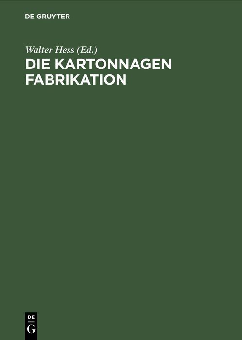 Produktbild: Die Kartonnagen Fabrikation
