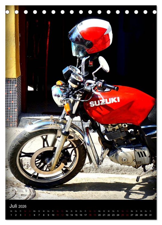 Produktbild: SUZUKI BIKER IN HAVANNA (Tischkalender 2026 DIN A5 hoch), CALVENDO Monatskalender