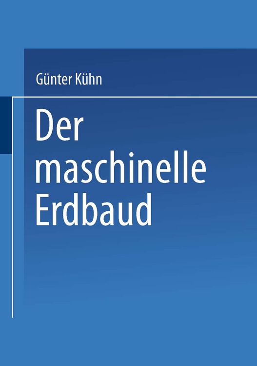 Produktbild: Der maschinelle Erdbau