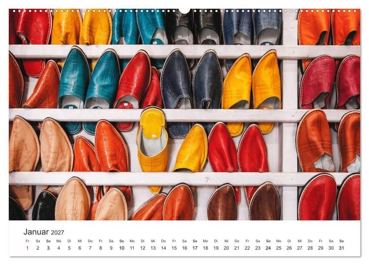 Produktbild: Das farbenfrohe Marokko (hochwertiger Premium Wandkalender 2027 DIN A2 quer), Kunstdruck in Hochglanz