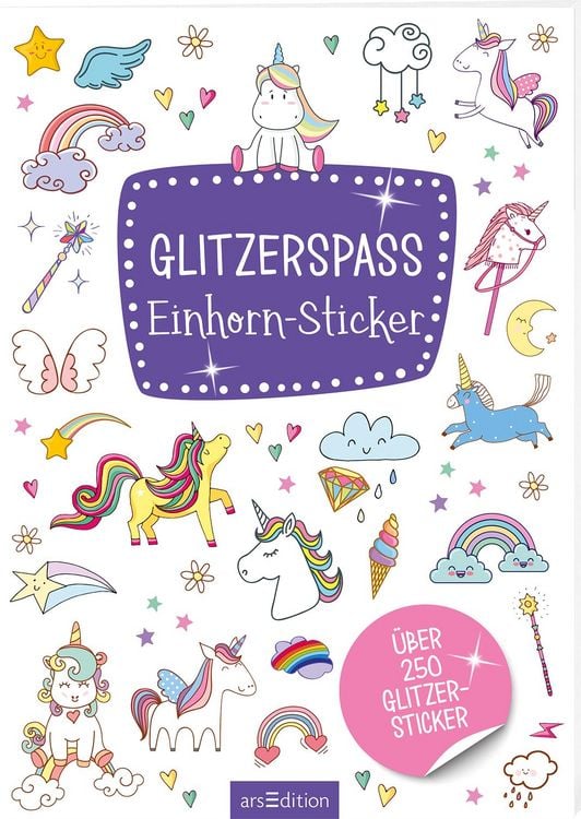 Produktbild: Glitzerspa&szlig; &ndash; Einhorn-Sticker