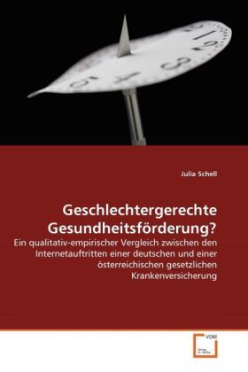 Produktbild: Schell, J: Geschlechtergerechte Gesundheitsf&ouml;rderung?