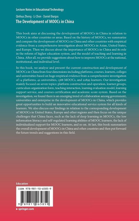 Produktbild: The Development of MOOCs in China